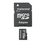 Carte microSD (T-Flash) de 2Go avec adaptateur de Transcend