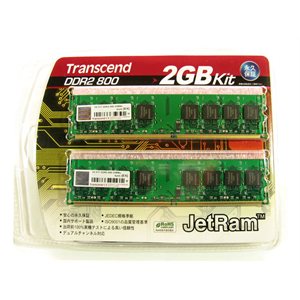 2GB KIT DDR2 800MHZ DIMM NON-ECC (2pcs) TRANSCEND