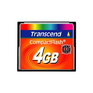 Carte CompactFlash (133X) de 4Go de Transcend