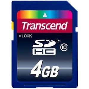 Carte Mémoire Transcend SDXC/SDHC Classe 10 de 4Go