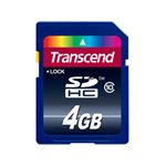 Carte Mémoire Transcend SDXC/SDHC Classe 10 de 4Go
