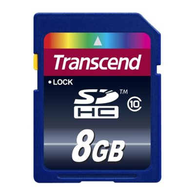 Carte Mémoire Transcend SDXC/SDHC Classe 10 de 8Go