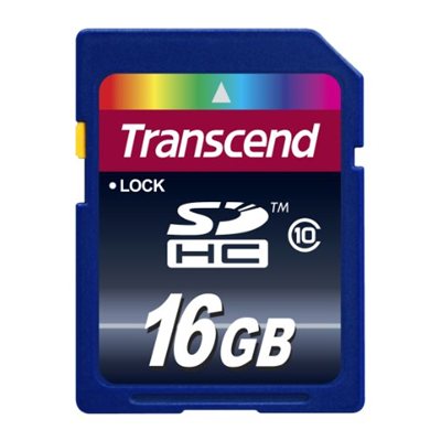 Carte Mémoire Transcend SDXC/SDHC Classe 10 de 16Go (Premium)