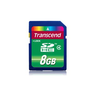 Carte memoire 8GB SDHC Classe 4 de Transcend