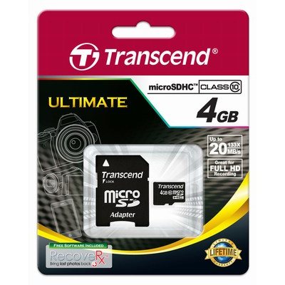 TRANSCEND 4GB MICROSDHC CARD (CLASS10)