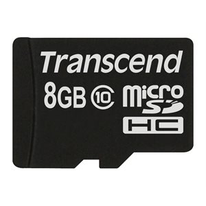 Carte microSDHC Classe 10 de 8Go de Transcend