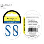 NITE IZE S-BINER PLASTIC SIZE #0 - 2 PACK BLUE