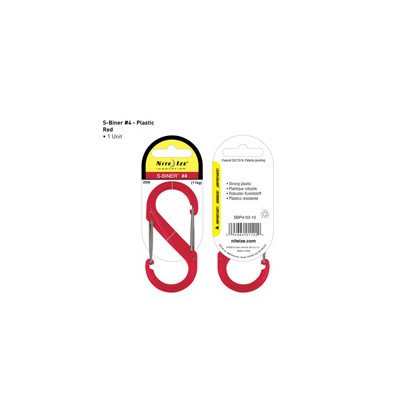 NITE IZE S-BINER PLASTIC SIZE #4 - RED PKG