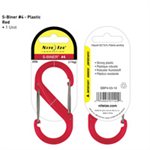 NITE IZE S-BINER PLASTIC SIZE #4 - RED PKG