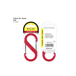 NITE IZE S-BINER PLASTIC SIZE #4 - RED PKG