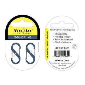 S-Biner de taille #0 en plastique, 2 emballés de Nite Ize - Noir