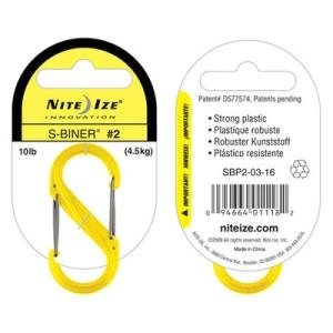 S-BINER PLASTIC SIZE #2 - YELLOW PKG