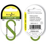 NITE IZE S-BINER PLASTIC SIZE #2 - LIME PKG