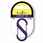 NITE IZE S-BINER PLASTIC SIZE #2 - PURPLE PKG