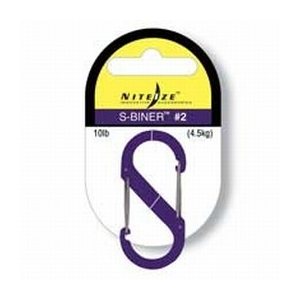 NITE IZE S-BINER PLASTIC SIZE #2 - PURPLE PKG