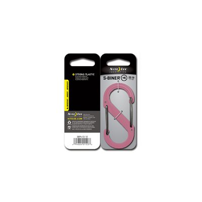 NITE IZE S-BINER PLASTIC SIZE #4 - PINK PKG