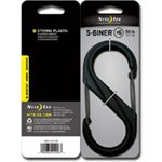 S-Biner de taille #6 en plastique de Nite Ize - Noir avec portail noir