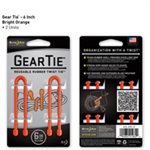 NITE IZE GEAR TIE 6"- BRIGHT ORANGE 2PK