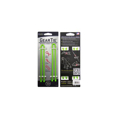 Gear Tie de 12 pouces vert lime de Nite Ize (2 unités)