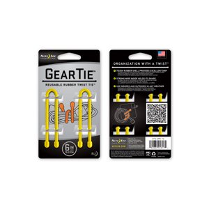 GEAR TIE 6"- YELLOW 2PK