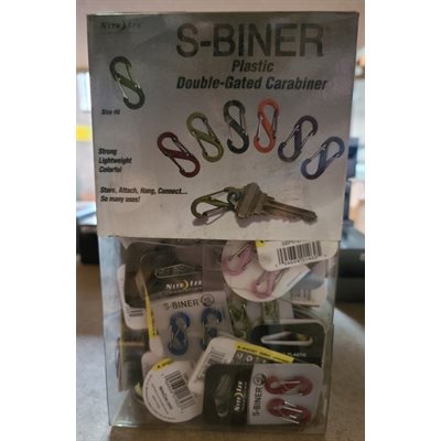 NITE IZE S-BINER #0 PLASTIC GRAVITY BIN - 108 UNITS