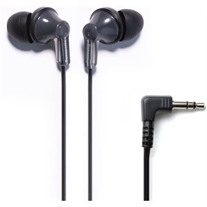 Panasonic - ErgoFit noise isolating stereo earbud - black
