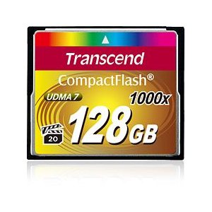 TRANSCEND 128GB Compact Flash Memory Card 1000X Ultra DMA 7