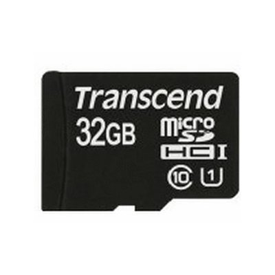 MicroSDHC Classe 10 avec Adaptateur UHS-I 400x (Premium) de 32Go de Transcend