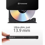 TRANSCEND 8X Extra Slim Portable DVD Writer TS8XDVDS-K