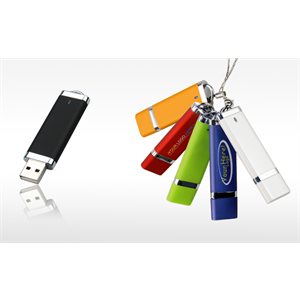 Clé USB avec capuchon - 1GB - avec logo une couleur