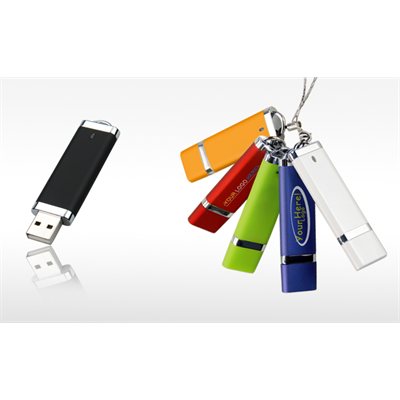 Clé USB avec capuchon - 2GB - avec logo une couleur