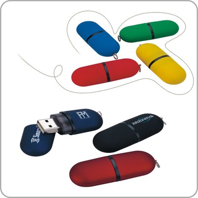 Capsule USB key - 512 MB - with 1 Colour Logo