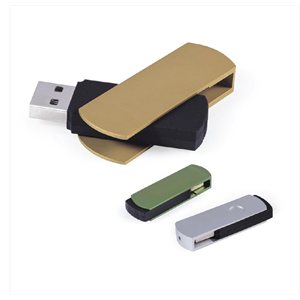 Clé USB avec grand capuchon pivotant - 2Go - avec logo 1 couleur