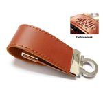 Leather USB Key - 8GB - with 1 Colour Logo