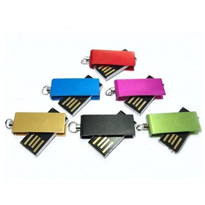 Clé USB pivotant Mini - 8Go - avec logo 1 couleur