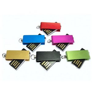 Mini Swivel USB Key - 8GB - with 1 Colour Logo