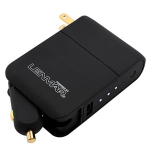 Lenmar Gold - 1500mAh Portable Power Pack with 1 USB Port and Integrated AC & DC Charger for Mobile Phones