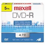 DVD-R 4.7 enregistrable (Étui transparent)) de Maxell - 5 emballés