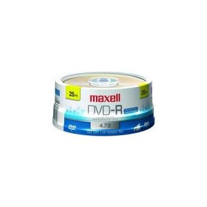 MAXELL DVD-R 4.7 RECORDABLE (SPINDLE CASE) - SPINDLE 25