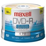 MAXELL DVD-R 4.7 RECORDABLE (SPINDLE CASE) - SPINDLE 50