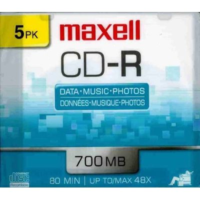 MAXELL CD-R 700 - SLIM JEWEL CASE - 5 PACK