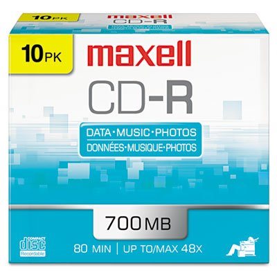 MAXELL CD-R 700 - SLIM JEWEL CASE - 10 PACK