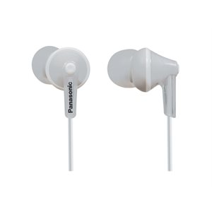 Écouteurs-bouton à isolation sonore Ergo Fit avec micro de Panasonic - Blanc