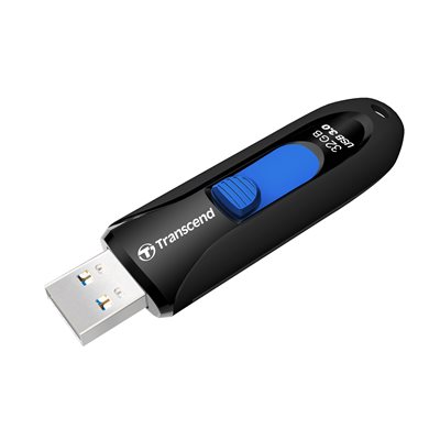 Clé USB rétractable JetFlash 790 de 32Go de Transcend -Noir