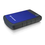 Disque dur externe Transcend de 1TB 2.5'' USB3.0 Storejet H3P avec finition anti-chocs Bleu