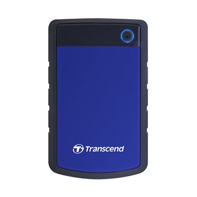 Disque dur externe Transcend de 2TB 2.5'' USB 3.0 Storejet H3B avec finition anti-chocs Bleu