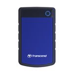 Disque dur externe Transcend de 2TB 2.5'' USB 3.0 Storejet H3B avec finition anti-chocs Bleu