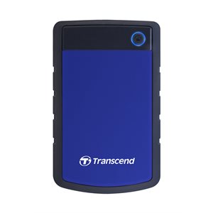 Disque dur externe Transcend de 2TB 2.5'' USB 3.0 Storejet H3B avec finition anti-chocs Bleu