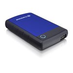 Disque dur externe Transcend de 2TB 2.5'' USB 3.0 Storejet H3B avec finition anti-chocs Bleu