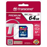 Carte microSDXC/SDHC Classe 10 UHS-1 400X Premium de Transcend